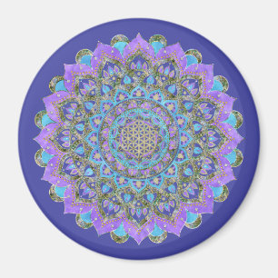 Imã Flor da Vida - Mandala Estilo Índia 2