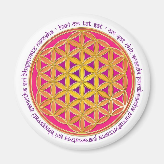 Imã Flor Da Vida / Moola Mantra (Frente)