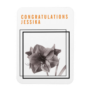 Ímã Flor de Amarílis Moderna Laranja