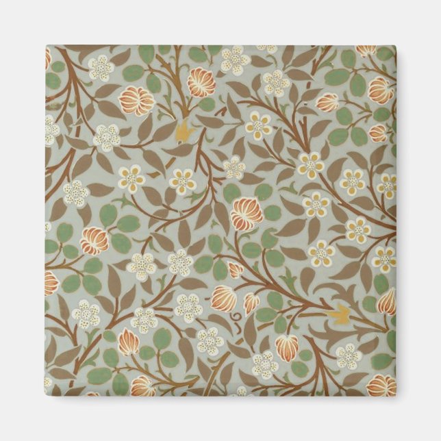 Imã Flor de Botânica Trevo de William Morris (Frente)
