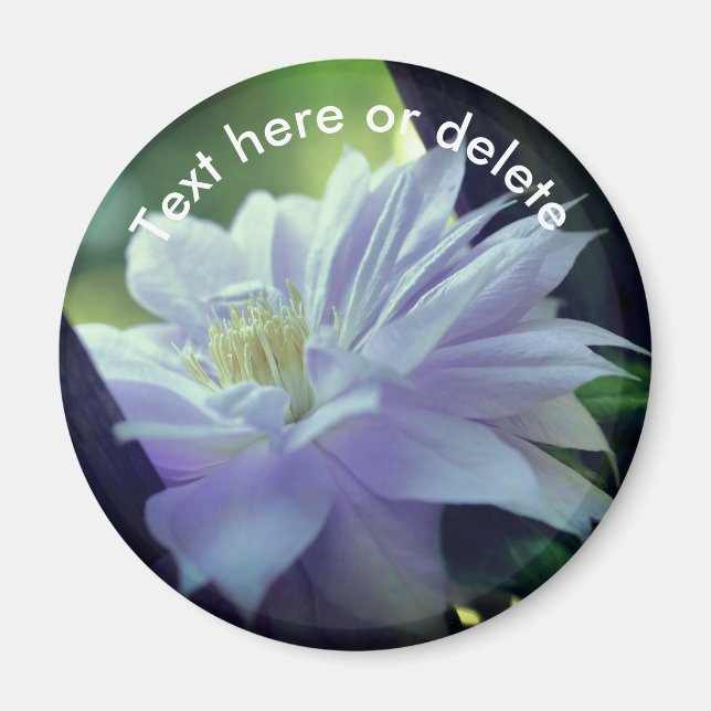 Imã Flor de Clematite Personalizada (Frente)