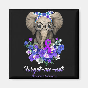 Imã Flor de Elefante de Conscientização do Alzheimer N