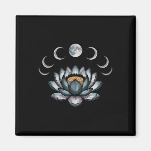 Imã Flor de Lótus Fases da Lua Zen Amante de Yoga Espi