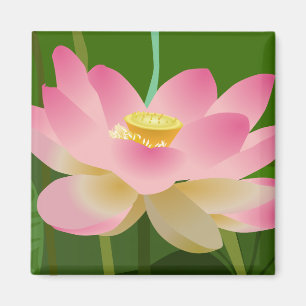 Imã Flor de Lotus Rosa