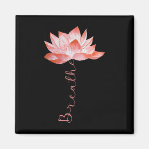 Imã Flor de Lótus Rosa Yoga Respirar Meditação Amante