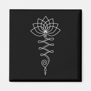 Imã Flor de Lótus Unalome Yoga Meditação Consciência Z