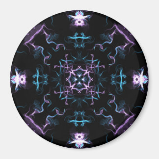 Imã Flor de Mandala Roxo e Azul