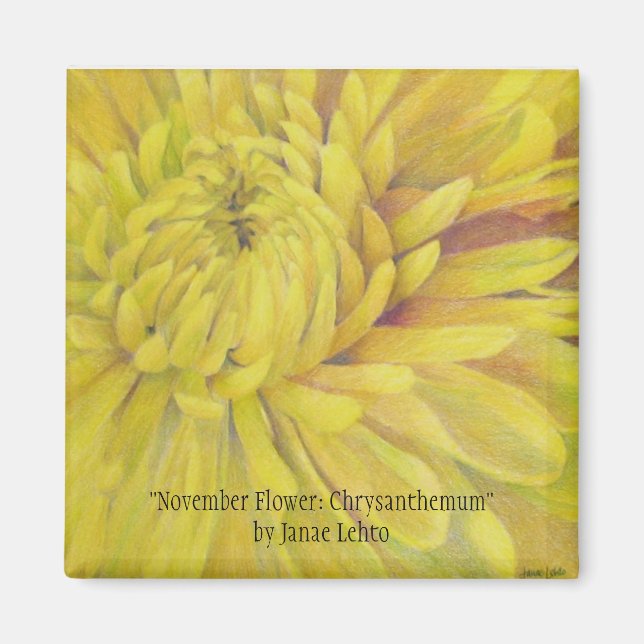 Imã Flor de novembro: Chrysanthemum (Frente)