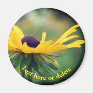 Imã Flor de Olho Preto Susan Preta Macia Personalizada