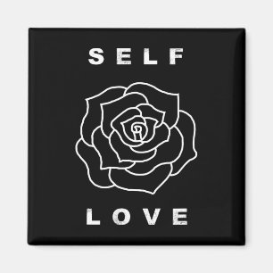Imã Flor de Rosa do Amor Próprio Yoga Saudável Feliz P