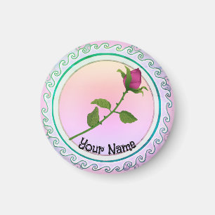 Imã flor de rosa vermelha