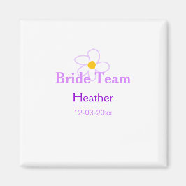 Imã Flor de roxo pastel damas de honra noiva equipe bo