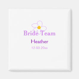 Imã Flor de roxo pastel equipe da noiva boho mo