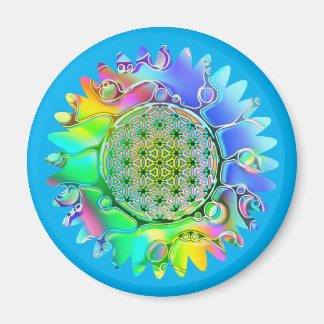 Imã Flor De Vida - Flor Geométrico 5 (Frente)