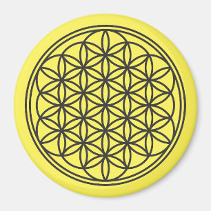 Imã FLOR DE VIDA - Símbolo da Geometria Sagrada contor