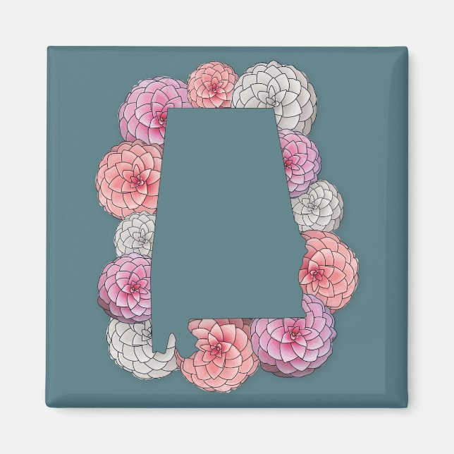 Imã Flor do Estado do Alabama (Frente)