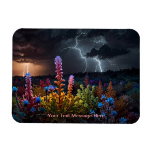 Ímã Flor em meio à tempestade de raios