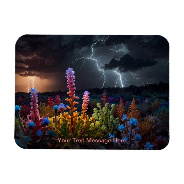 Ímã Flor em meio à tempestade de raios (Horizontal)