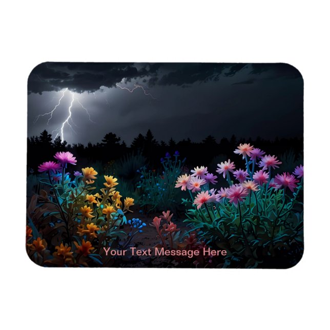 Ímã Flor em meio à tempestade de raios (Horizontal)