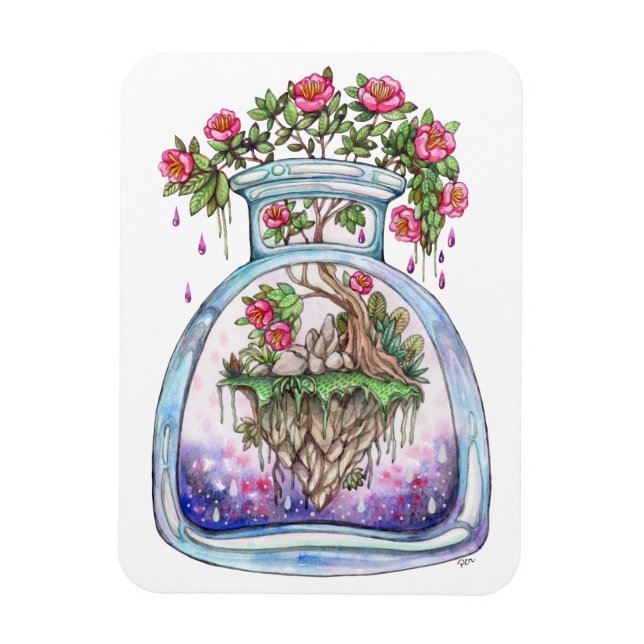 Ímã Flor flutuante (Vertical)