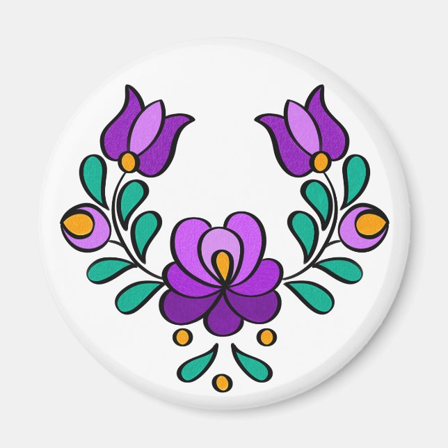 Imã Flor folclórica húngara (Frente)