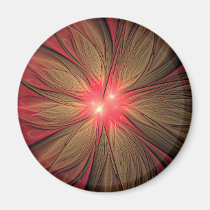 Imã Flor fractal de fanfarrão vermelho