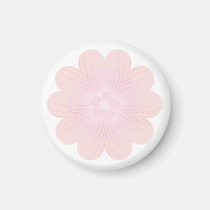 Imã Flor Gráfica Rosa Pastel Suave
