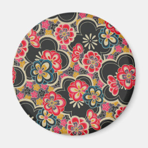 Imã Flor japonesa retro de Origami Sakura do quimono