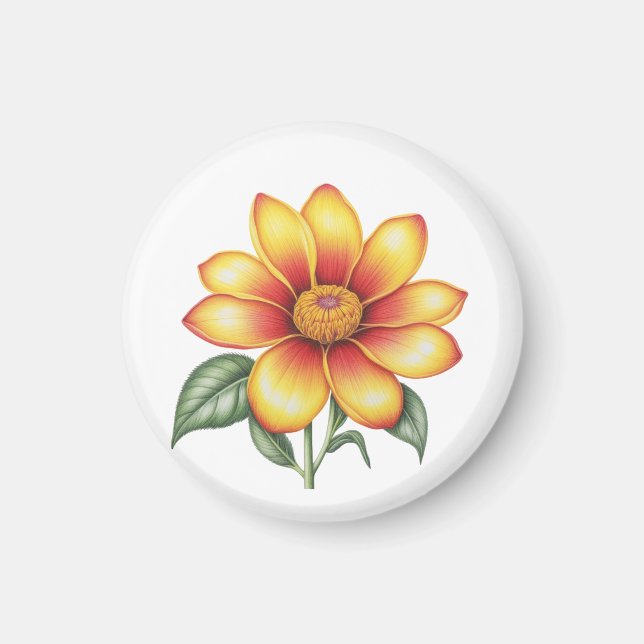 Imã Flor Laranja (Frente)