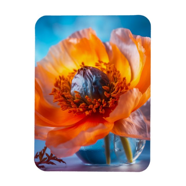 Ímã Flor Laranja (Vertical)