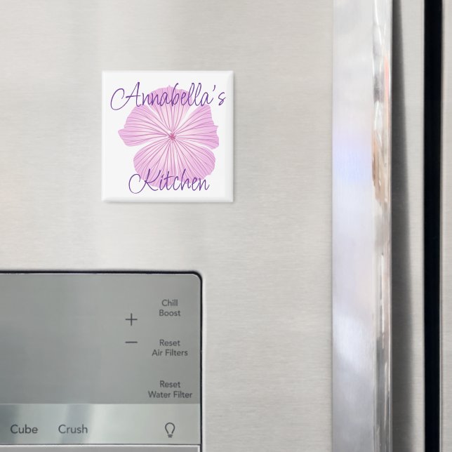 Imã Flor Lavatera Rosa (In Situ (Fridge))