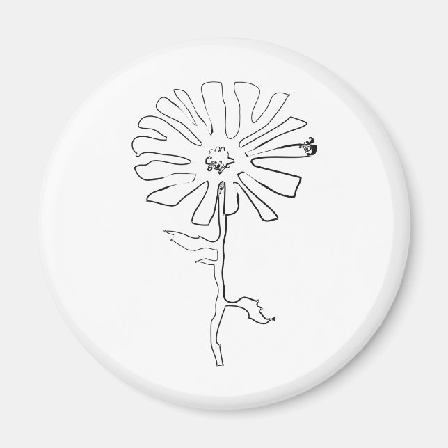 Imã flor preta (Frente)