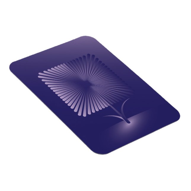 Ímã Flor quadrada violeta (Lado Direito)
