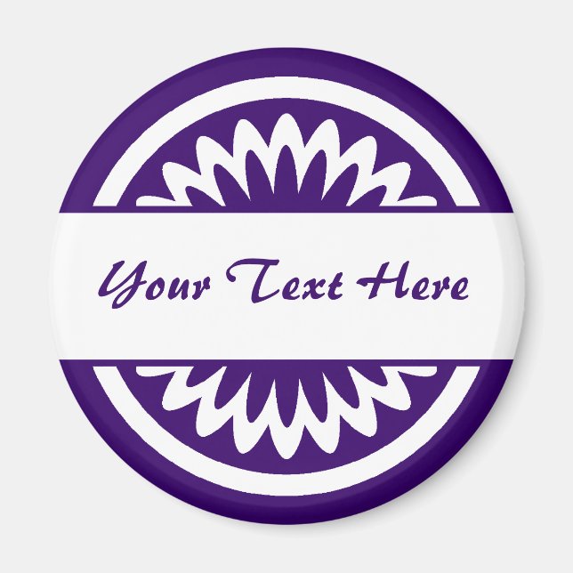 Imã Flor redonda - Puro profundo (Frente)