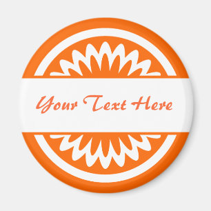 Imã Flor redondo - Laranja