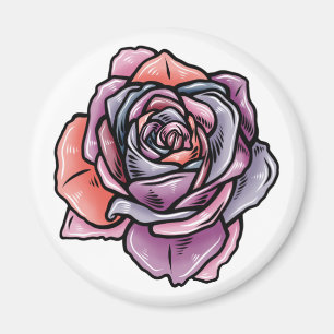 Imã Flor Rosa colorido