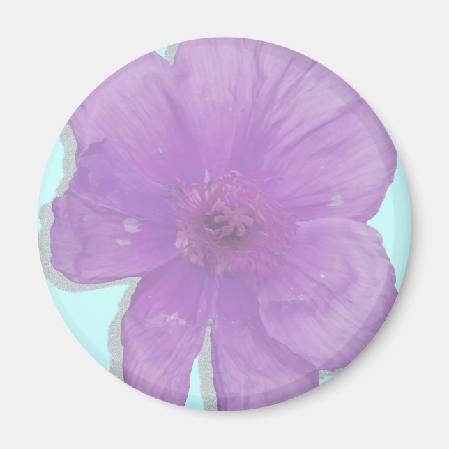 Imã Flor Roxo/ PopArt (Frente)