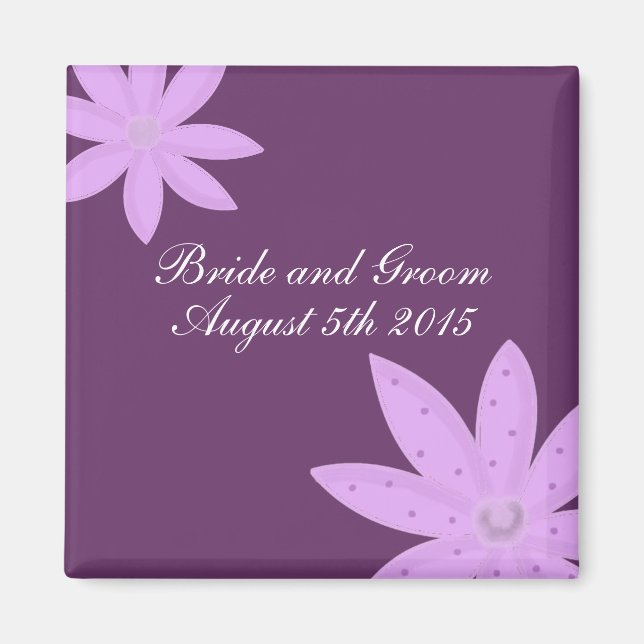 Imã Flor Roxo Salve a Data (Frente)