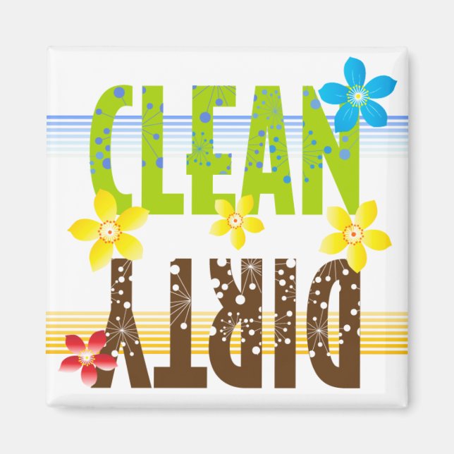 Imã Flor sujo e limpo (Frente)