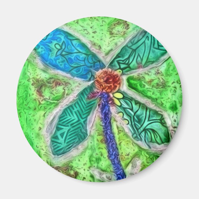 Imã Flor Verde (Frente)