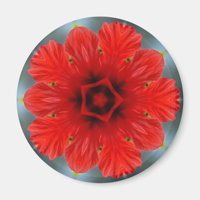 Imã Flor Vermelha (Frente)