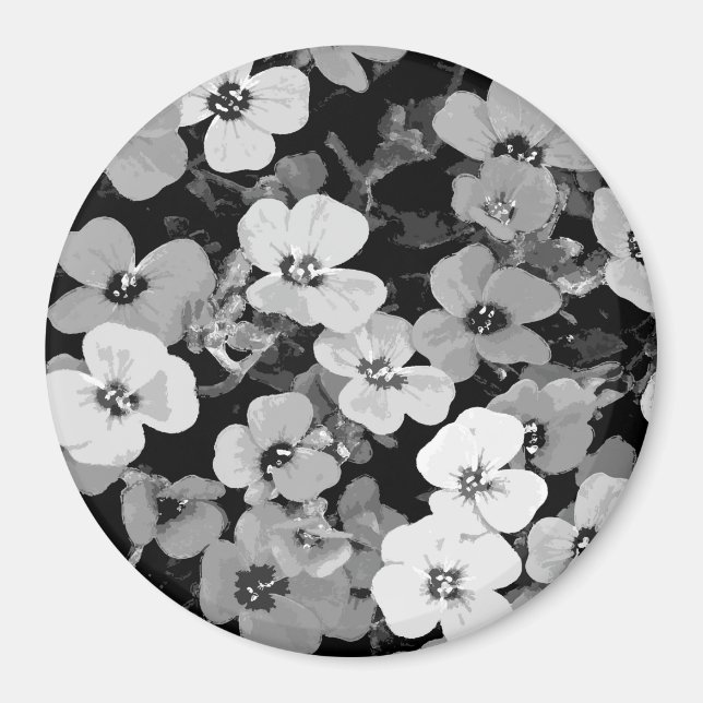 Imã Flor Vermelha de Cores Aquáticas 2 (Frente)