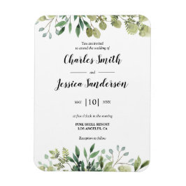 Ímã Flora Verde Invitación