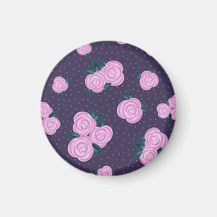 Imã Florais vintage roxo escuro
