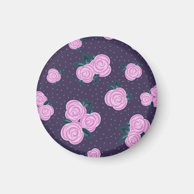 Imã Florais vintage roxo escuro (Frente)