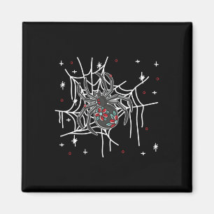 Imã Floral Aranha Preguiçosa Fita De Halloween