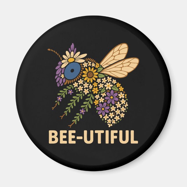 Imã Floral Bee Fusion Bee-Uely (Frente)