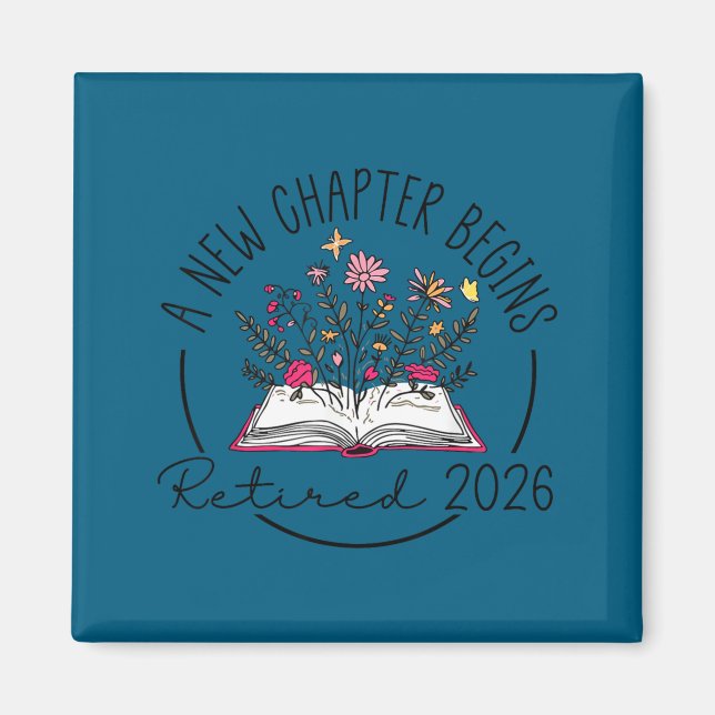 Imã Floral Book A New Chapter Begins Retired 2026 Reti (Frente)