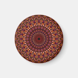 Imã Floral Brown Mandala Design- 48566
