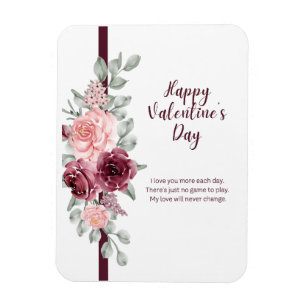 Ímã Floral de Aquarela Elegante